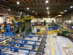 Motor City Metal Fab welding shop floor in Taylor Michigan showing in-house fabrication and welding operations