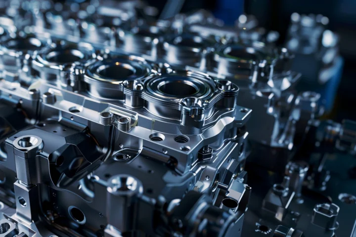 Precision automotive components being manufactured via professional cnc machining services